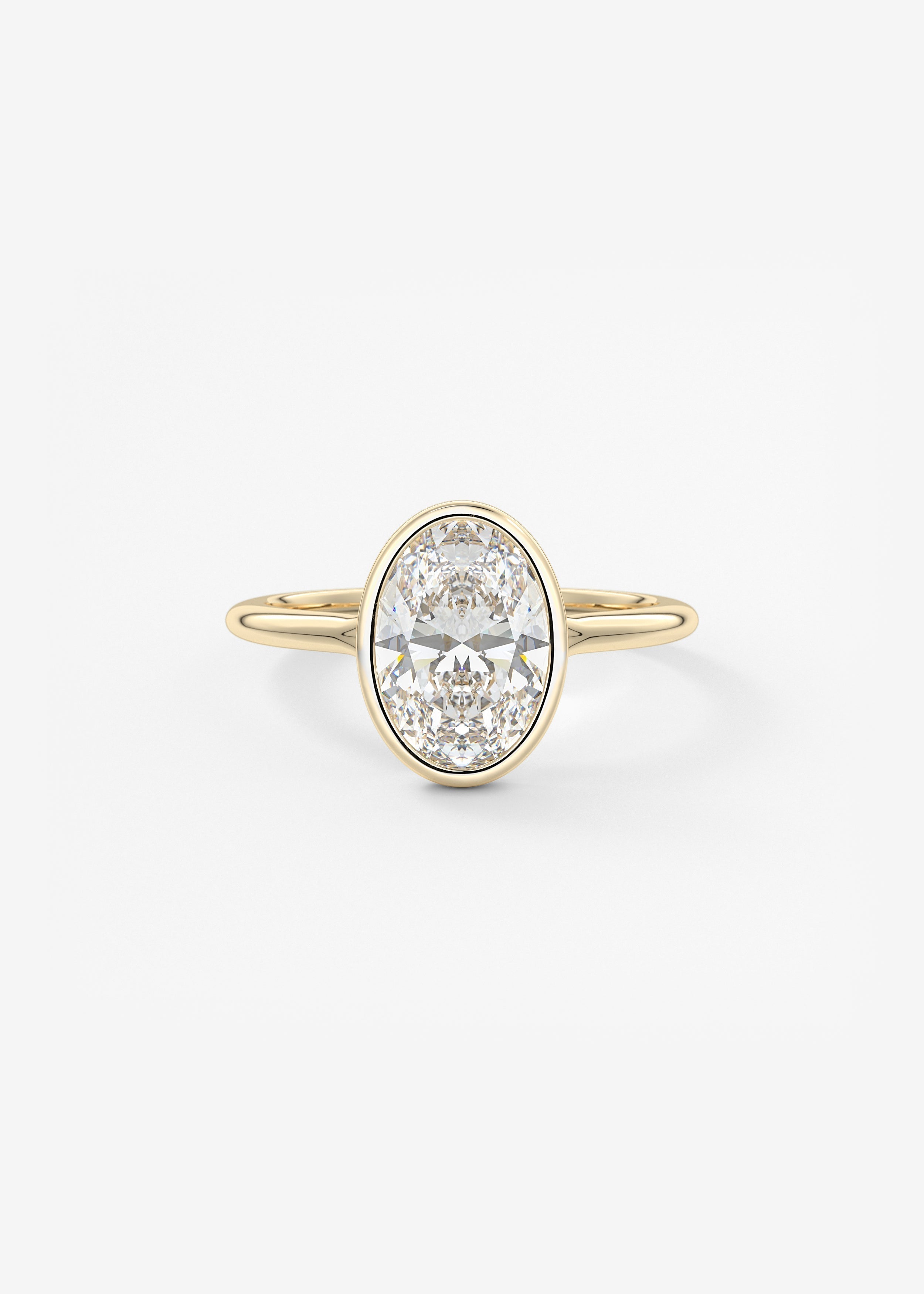 Oval Solitaire With Raised Basket Gallery Lab Grown Diamond Engagement Ring